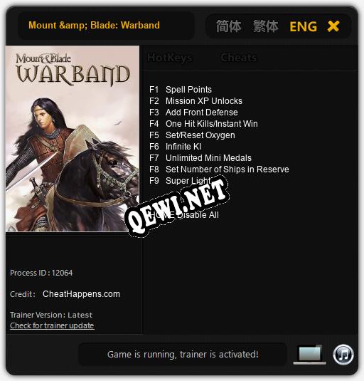 Mount & Blade: Warband: ТРЕЙНЕР И ЧИТЫ (V1.0.6)