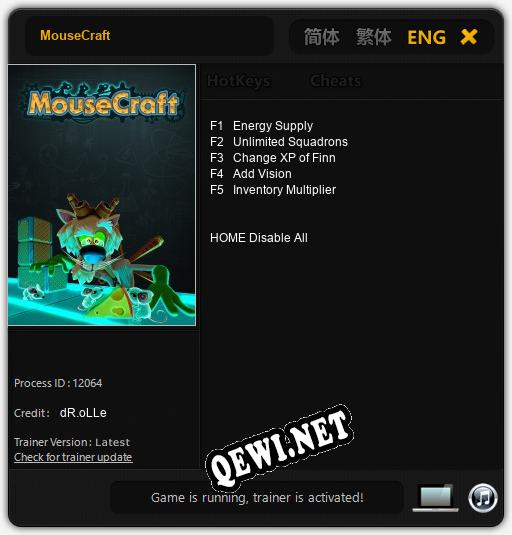 MouseCraft: Трейнер +5 [v1.3]