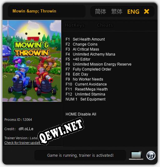 Mowin & Throwin: Трейнер +13 [v1.2]