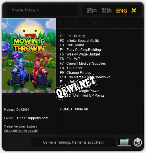 Mowin Throwin: Читы, Трейнер +14 [CheatHappens.com]