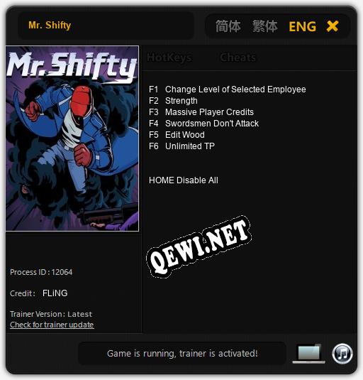 Mr. Shifty: Читы, Трейнер +6 [FLiNG]