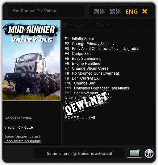 MudRunner The Valley: Читы, Трейнер +14 [dR.oLLe]