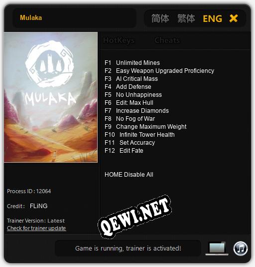Mulaka: Трейнер +12 [v1.2]