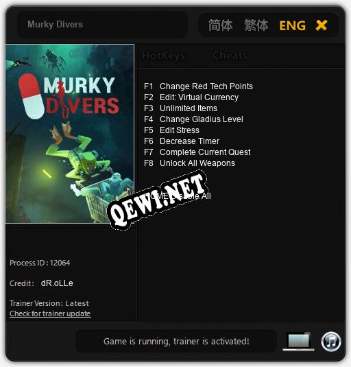 Murky Divers: ТРЕЙНЕР И ЧИТЫ (V1.0.91)