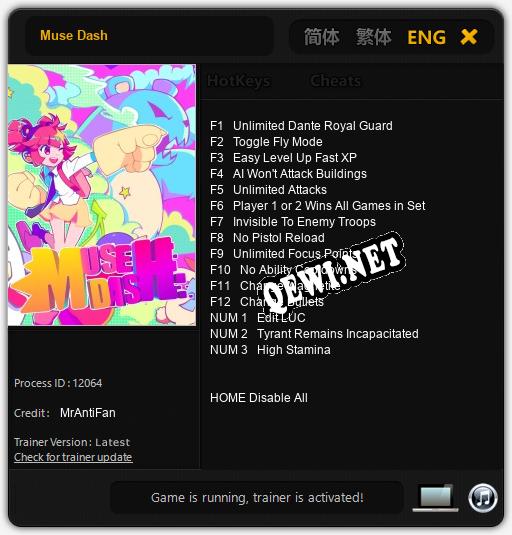 Трейнер для Muse Dash [v1.0.3]