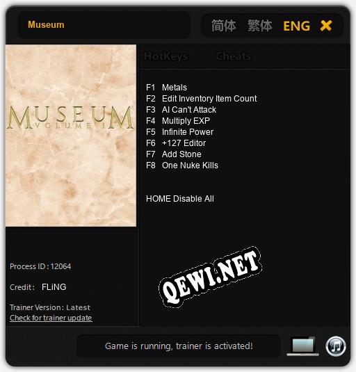 Museum: Трейнер +8 [v1.9]