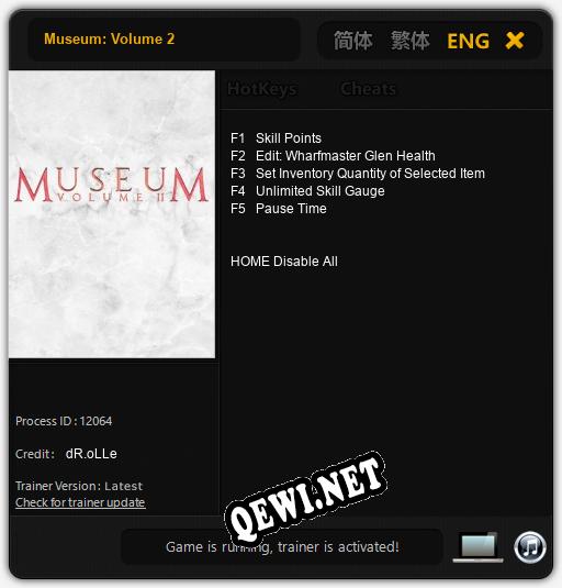 Museum: Volume 2: Трейнер +5 [v1.5]
