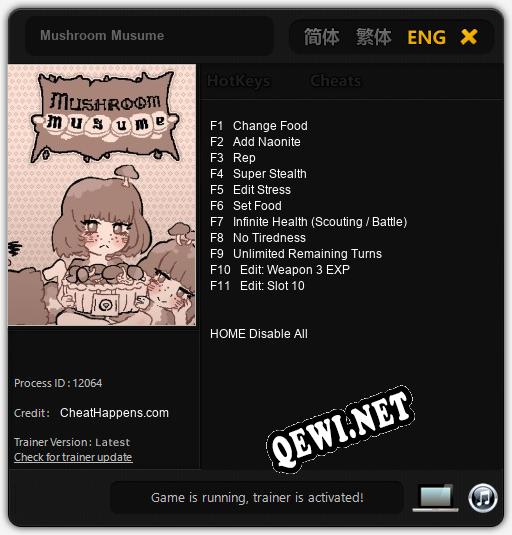 Mushroom Musume: Трейнер +11 [v1.2]