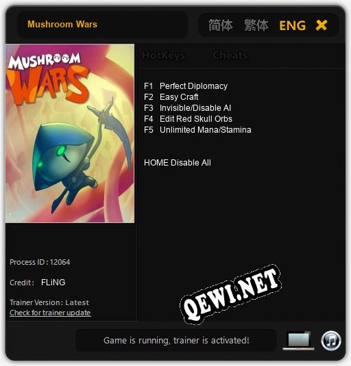 Трейнер для Mushroom Wars [v1.0.6]