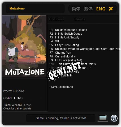 Mutazione: Трейнер +13 [v1.3]