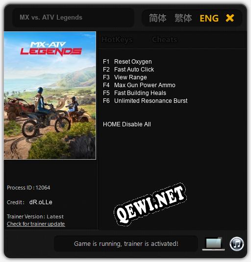 MX vs. ATV Legends: Трейнер +6 [v1.1]