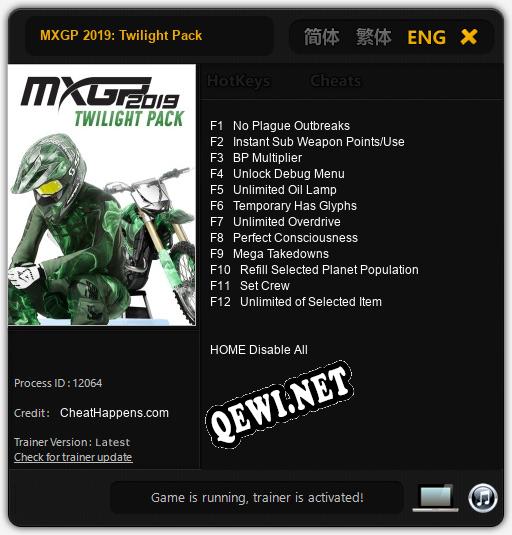 MXGP 2019: Twilight Pack: ТРЕЙНЕР И ЧИТЫ (V1.0.85)