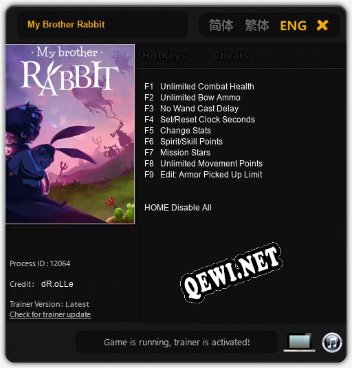 My Brother Rabbit: Трейнер +9 [v1.1]