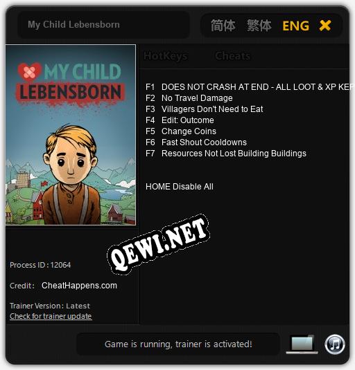 Трейнер для My Child Lebensborn [v1.0.4]