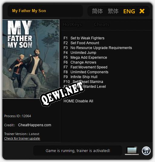 Трейнер для My Father My Son [v1.0.5]
