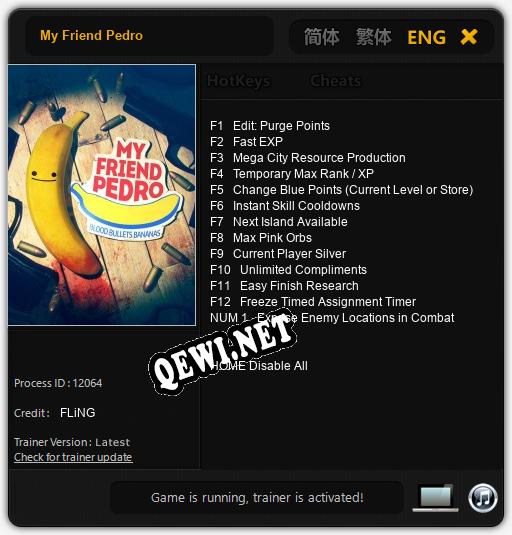 Трейнер для My Friend Pedro [v1.0.6]