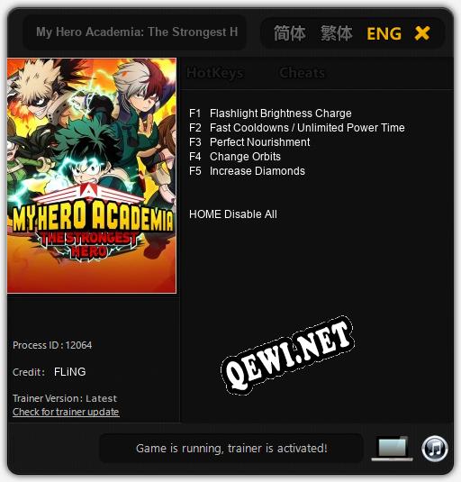 My Hero Academia: The Strongest Hero: Трейнер +5 [v1.6]