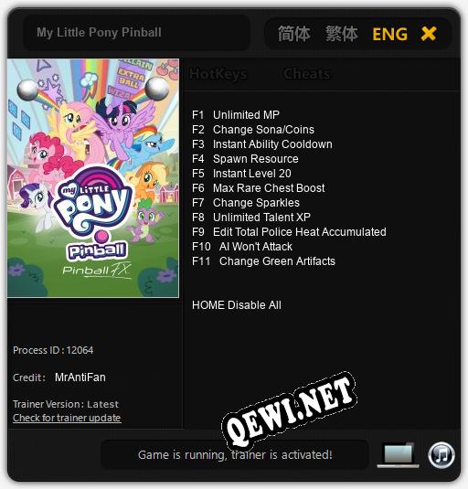 My Little Pony Pinball: Читы, Трейнер +11 [MrAntiFan]