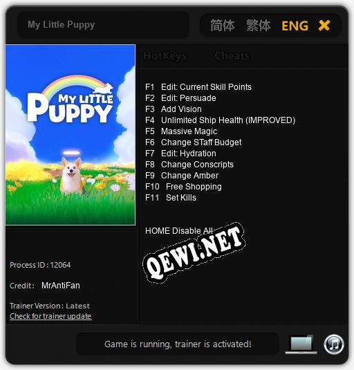 Трейнер для My Little Puppy [v1.0.8]