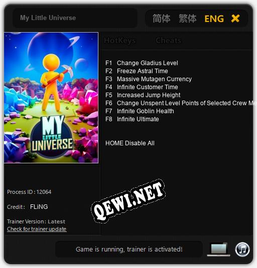 My Little Universe: Трейнер +8 [v1.5]