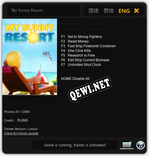 My Sunny Resort: Трейнер +7 [v1.9]