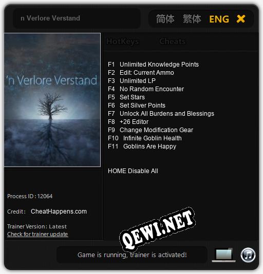n Verlore Verstand: ТРЕЙНЕР И ЧИТЫ (V1.0.52)
