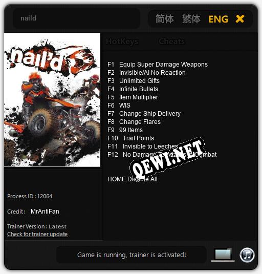 naild: Трейнер +12 [v1.5]