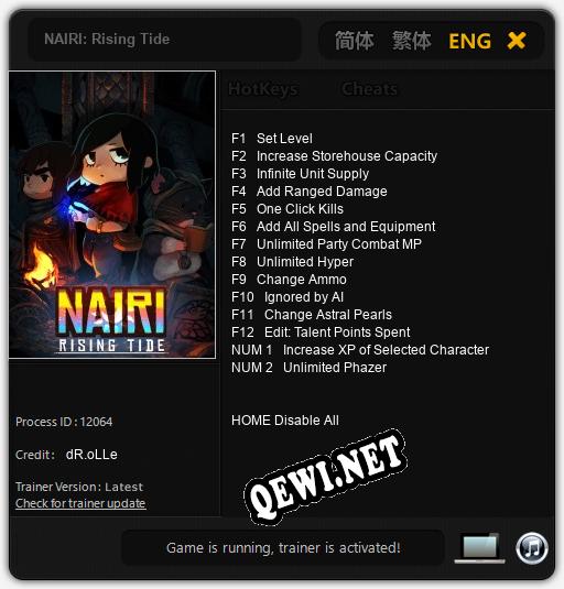 NAIRI: Rising Tide: Трейнер +14 [v1.6]