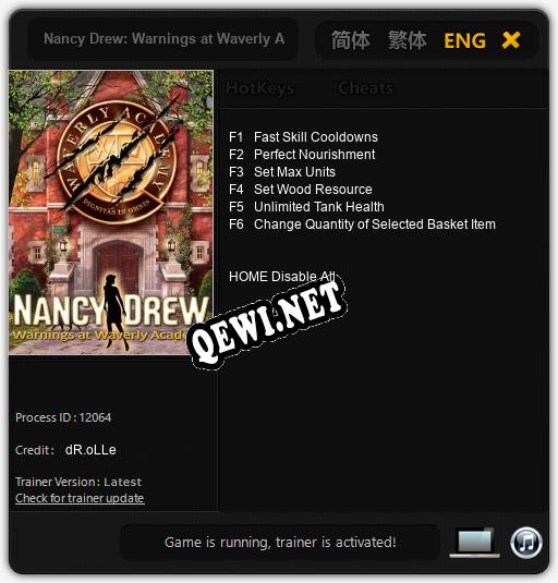 Nancy Drew: Warnings at Waverly Academy: Читы, Трейнер +6 [dR.oLLe]