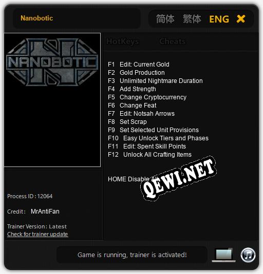 Nanobotic: ТРЕЙНЕР И ЧИТЫ (V1.0.52)