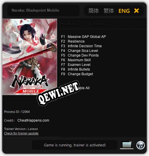 Naraka: Bladepoint Mobile: Трейнер +9 [v1.7]
