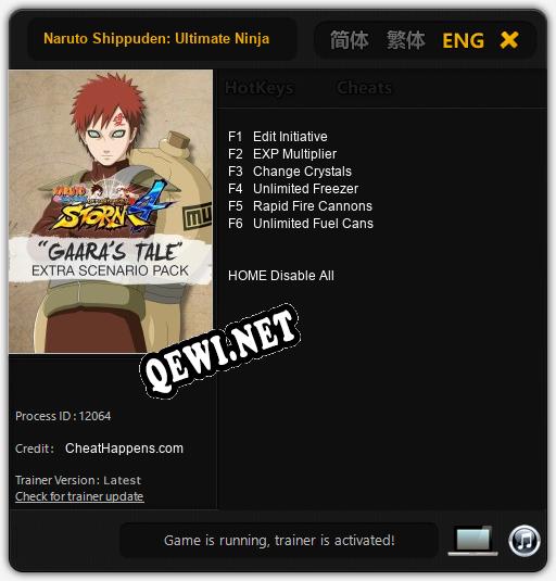 Naruto Shippuden: Ultimate Ninja Storm 4 Gaaras Tale: Читы, Трейнер +6 [CheatHappens.com]