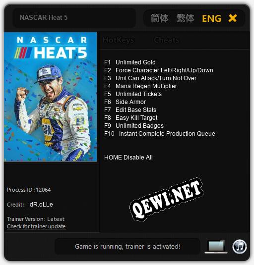 NASCAR Heat 5: Трейнер +10 [v1.6]