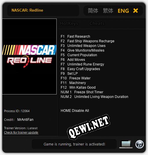 NASCAR: Redline: Читы, Трейнер +14 [MrAntiFan]