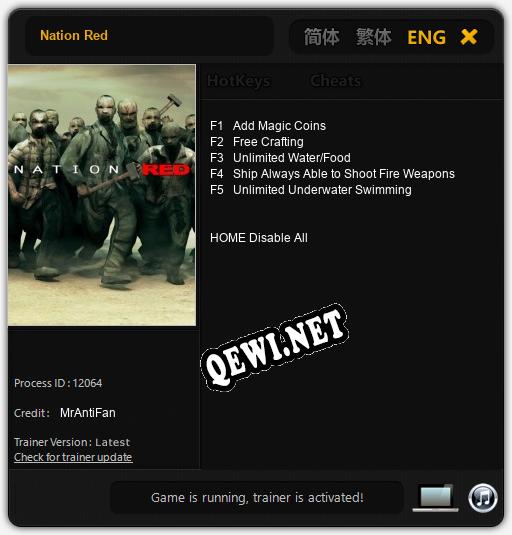 Nation Red: Читы, Трейнер +5 [MrAntiFan]
