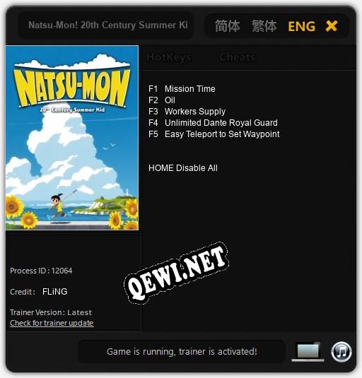 Natsu-Mon! 20th Century Summer Kid: ТРЕЙНЕР И ЧИТЫ (V1.0.27)