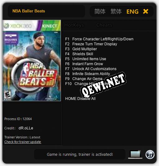 NBA Baller Beats: Трейнер +10 [v1.9]