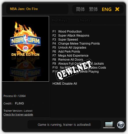 NBA Jam: On Fire: Трейнер +11 [v1.9]
