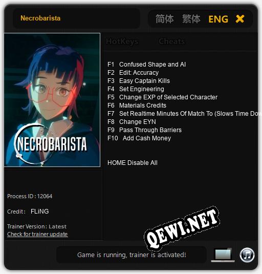 Necrobarista: Читы, Трейнер +10 [FLiNG]