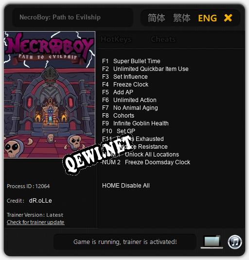 NecroBoy: Path to Evilship: Трейнер +14 [v1.3]