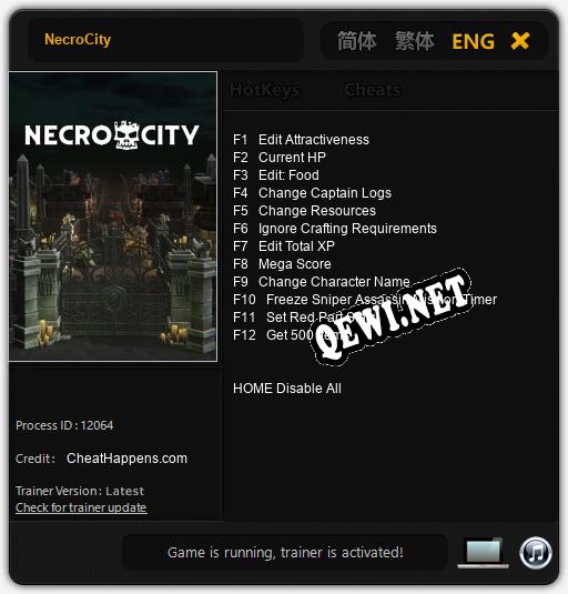 NecroCity: ТРЕЙНЕР И ЧИТЫ (V1.0.63)