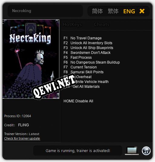 Трейнер для Necroking [v1.0.1]