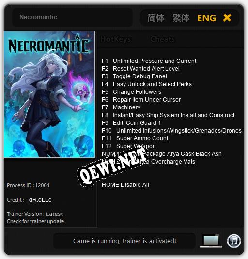 Трейнер для Necromantic [v1.0.6]