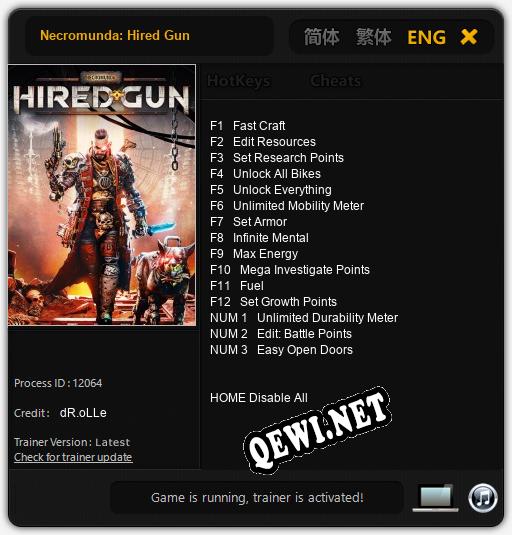 Necromunda: Hired Gun: Читы, Трейнер +15 [dR.oLLe]