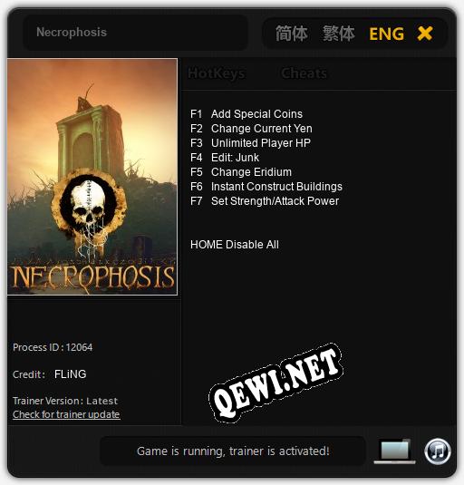 Трейнер для Necrophosis [v1.0.3]