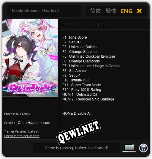 Трейнер для Needy Streamer Overload [v1.0.2]