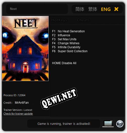 Трейнер для Neet [v1.0.3]