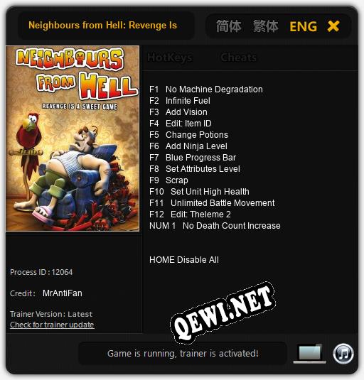 Neighbours from Hell: Revenge Is a Sweet Game: ТРЕЙНЕР И ЧИТЫ (V1.0.51)