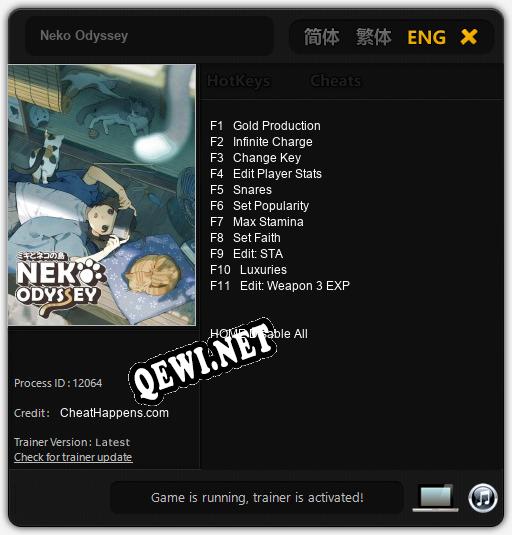 Neko Odyssey: Читы, Трейнер +11 [CheatHappens.com]