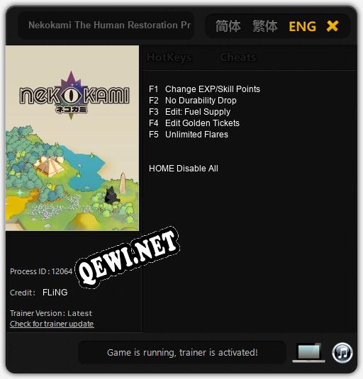 Nekokami The Human Restoration Project: ТРЕЙНЕР И ЧИТЫ (V1.0.58)